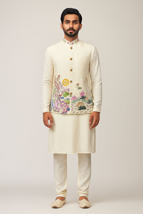 Flora & Fauna Nehru Kurta Jacket