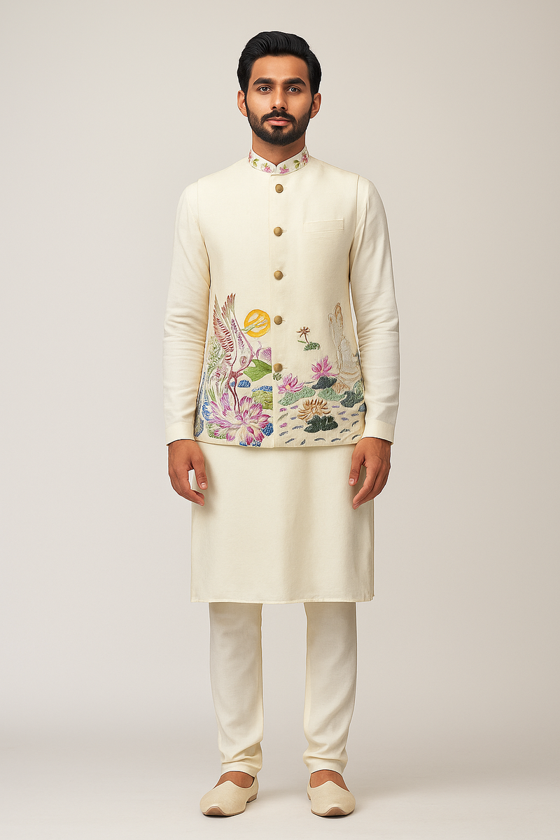 Flora & Fauna Nehru Kurta Jacket