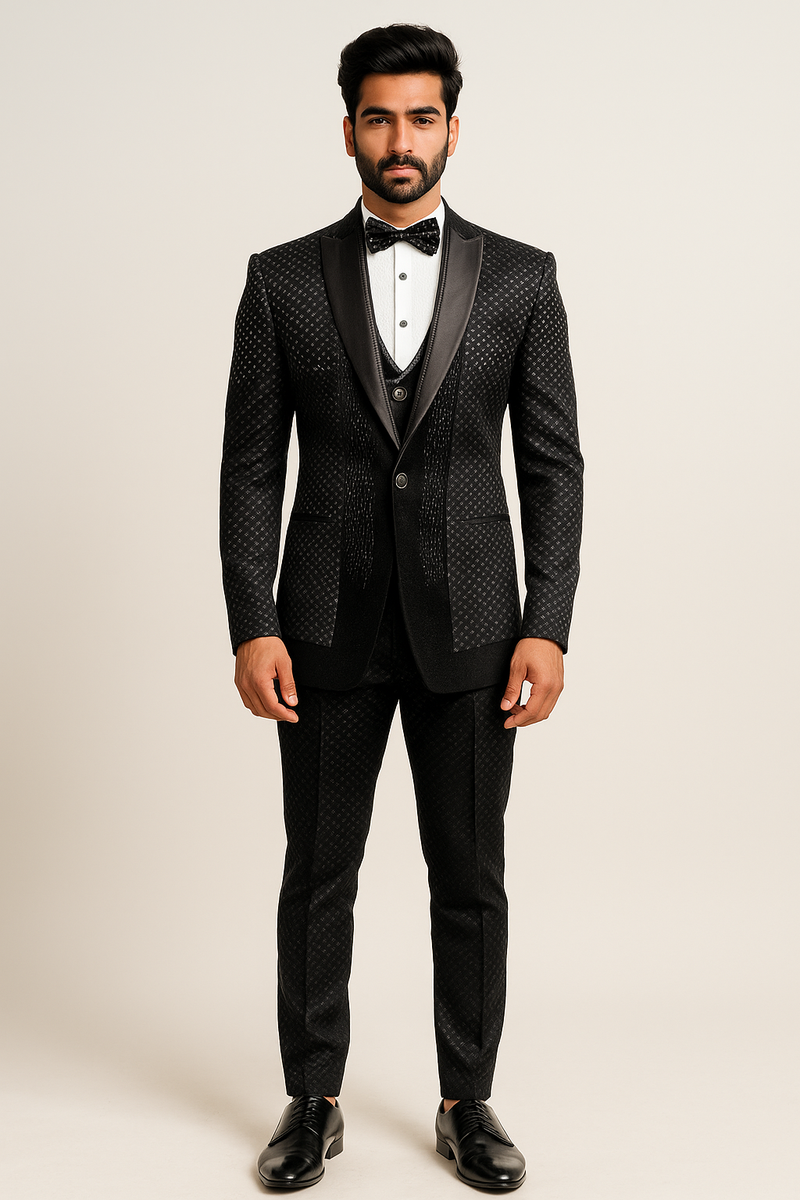 Dot Pattern Black Tuxedo