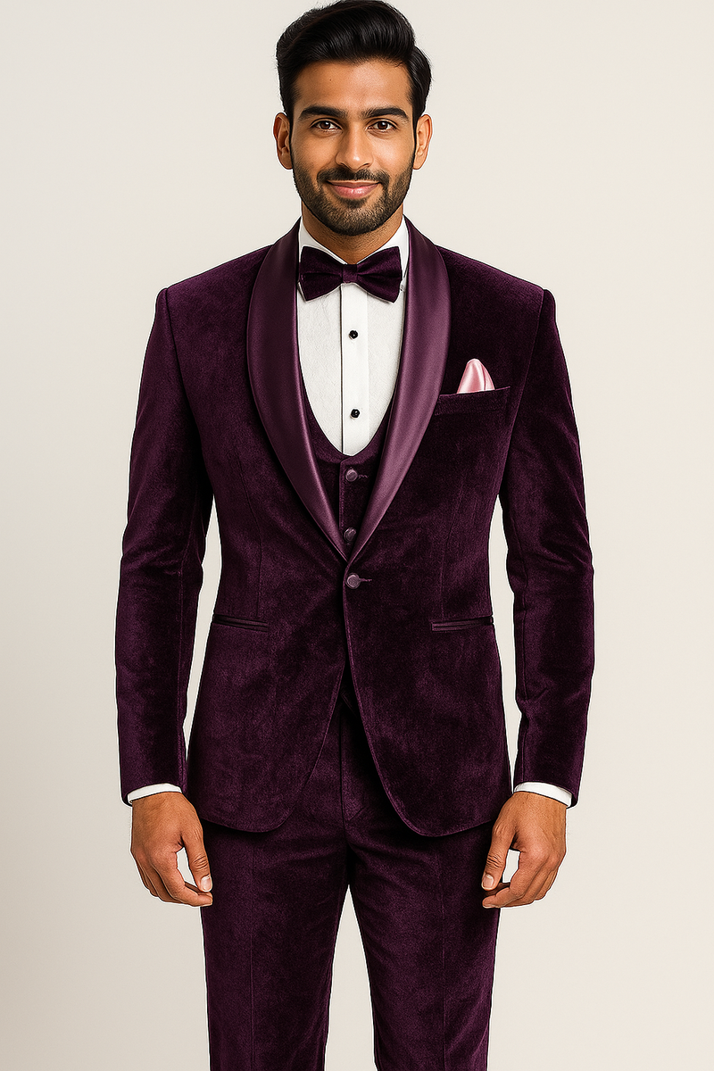 Plum Velvet Tuxedo