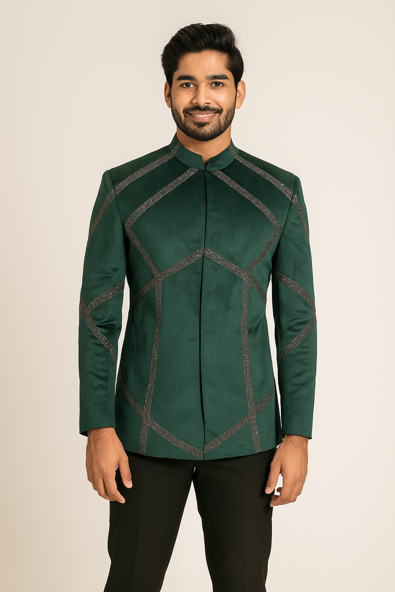 Forest Green Jodhpuri Jacket