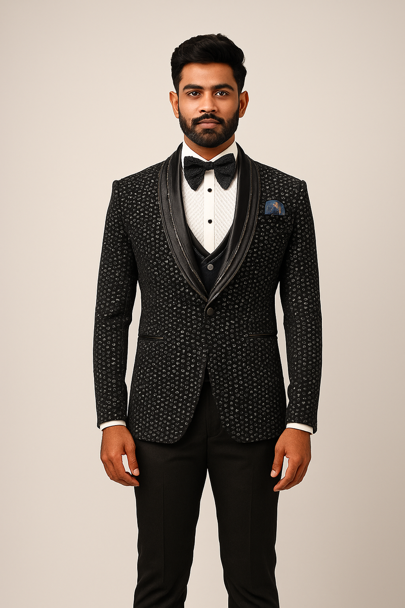 Black Jacquard Tuxedo